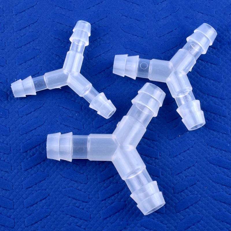 5~200Pcs 4~16mm Food Grade Plastic ∠120° Y-Type Tee Connector Aquarium Air Pump Liquid Gas Diverter Water Pagoda Hose Joint