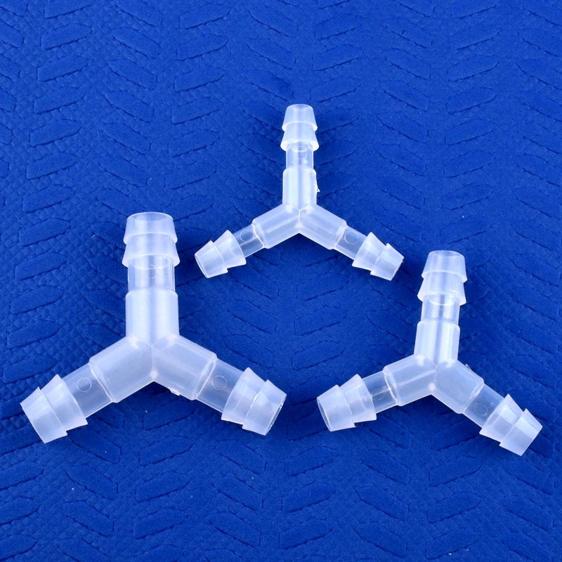 5~200Pcs 4~16mm Food Grade Plastic ∠120° Y-Type Tee Connector Aquarium Air Pump Liquid Gas Diverter Water Pagoda Hose Joint