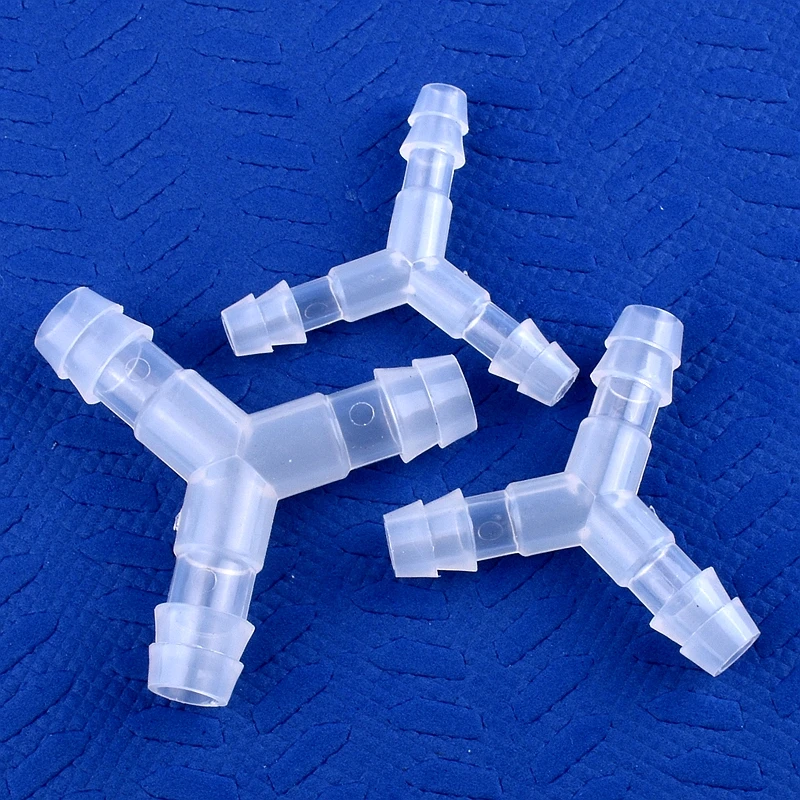 5~200Pcs 4~16mm Food Grade Plastic ∠120° Y-Type Tee Connector Aquarium Air Pump Liquid Gas Diverter Water Pagoda Hose Joint