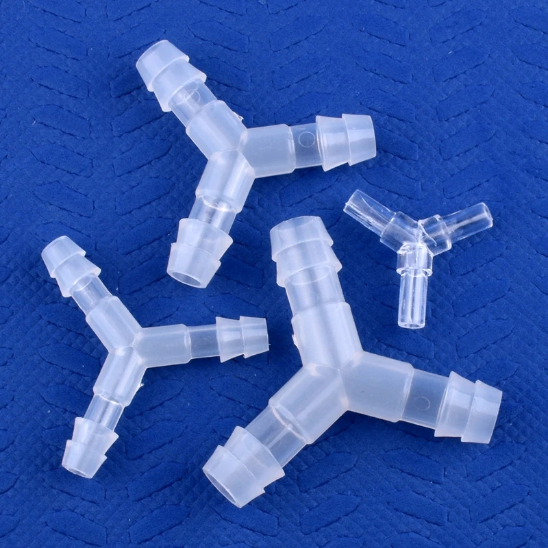 5~200Pcs 4~16mm Food Grade Plastic ∠120° Y-Type Tee Connector Aquarium Air Pump Liquid Gas Diverter Water Pagoda Hose Joint