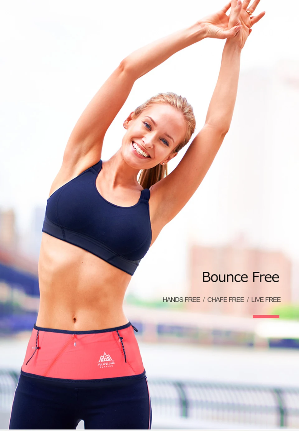 AONIJIE 4-way Stretch Hydration Running Belt Waist Pack Travel Money Bag Trail Marathon Gym Workout Fitness Mobile Phone Holder
