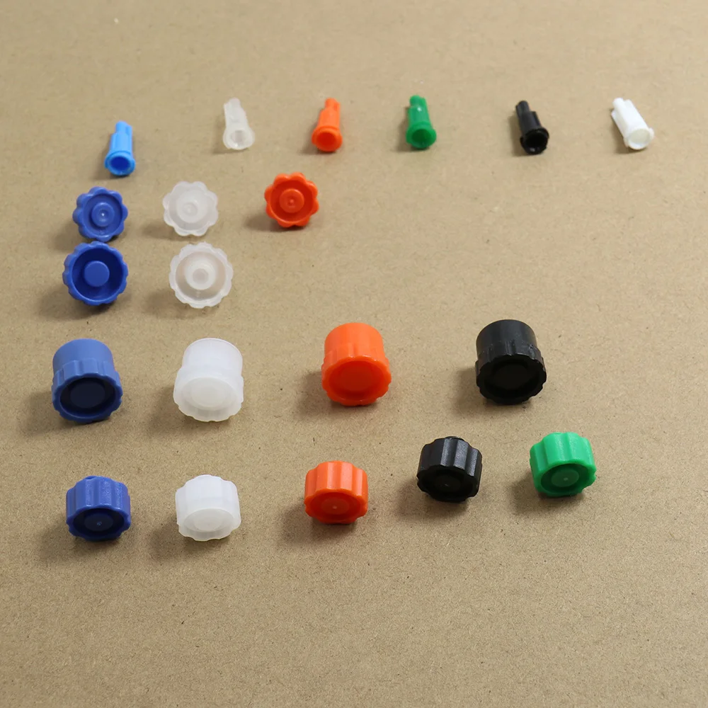 50pcs Luer Lock Cover screw Precision Tips Liquid Dispensing Syringe Plug Cap Sealing Head