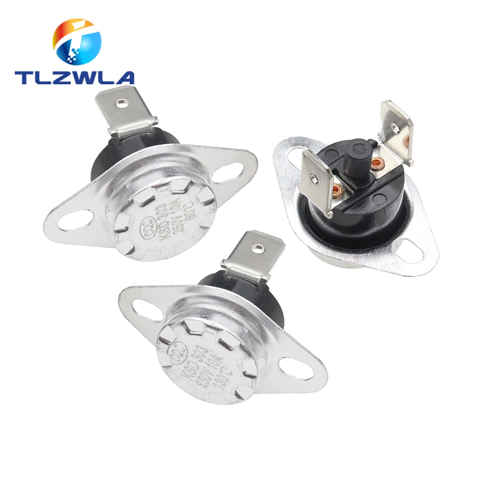 1PCS KSD301 KSD303 10A 45 150 C Degrees Celsius Manual Reset Thermostat Normally Closed Temperature Switch Temperature Control
