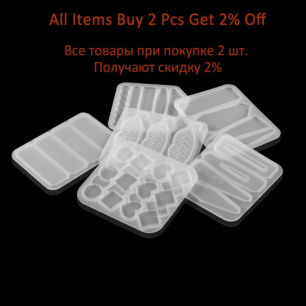Barrettes Silicone Molds Metal Geometric Hair Clips Epoxy Resin Mold For DIY Resin Hairpin Crafts Jewelry Making Accessorires