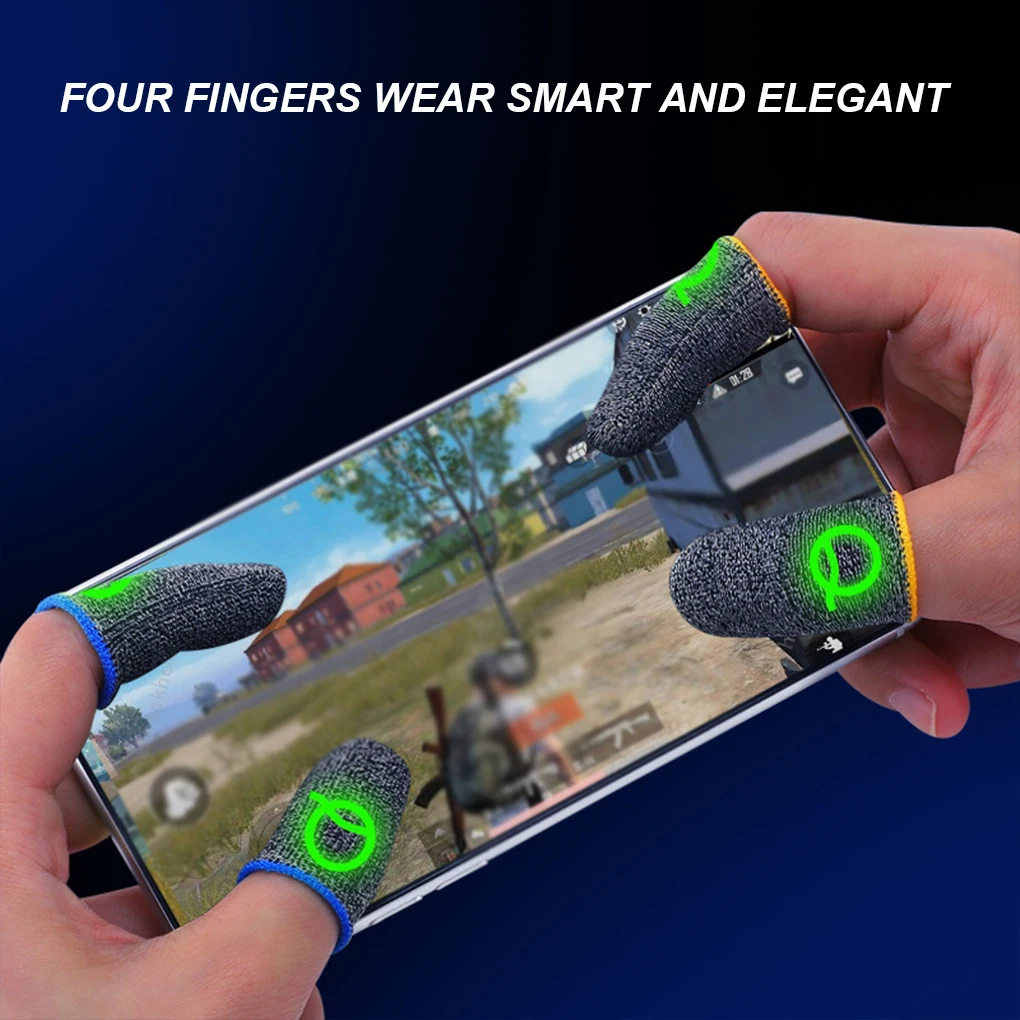 10pcs Mobile Game Fingertip Gloves for Gamer Sweatproof Anti-slip Touch Screen Finger Sleeve Breathable Gaming Fingertip Cover