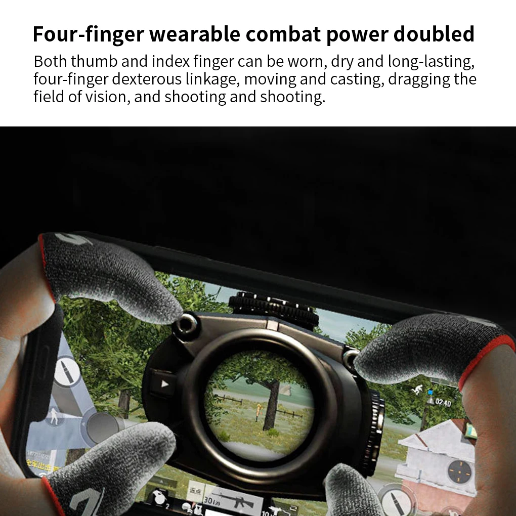 10pcs Mobile Game Fingertip Gloves for Gamer Sweatproof Anti-slip Touch Screen Finger Sleeve Breathable Gaming Fingertip Cover