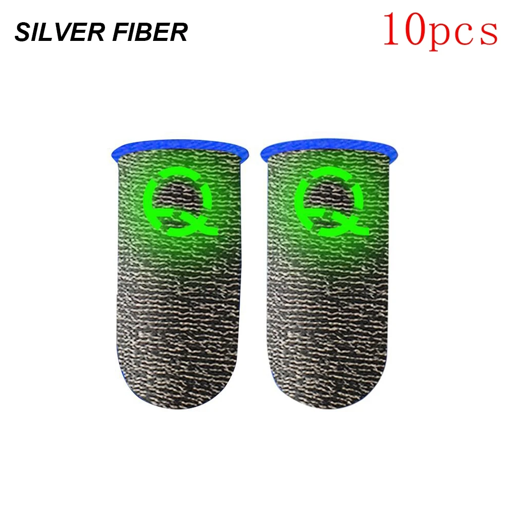 10pcs Mobile Game Fingertip Gloves for Gamer Sweatproof Anti-slip Touch Screen Finger Sleeve Breathable Gaming Fingertip Cover