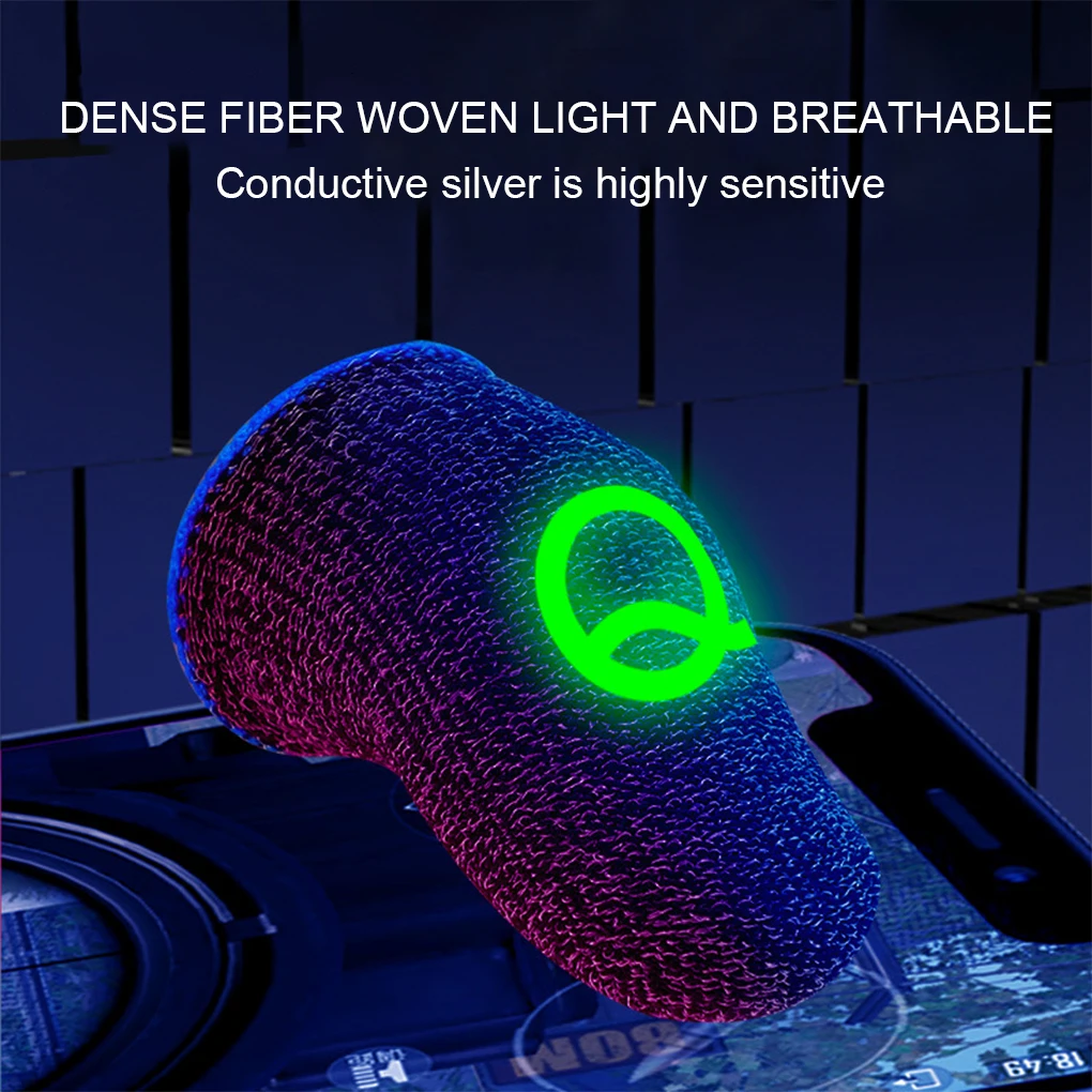 10pcs Mobile Game Fingertip Gloves for Gamer Sweatproof Anti-slip Touch Screen Finger Sleeve Breathable Gaming Fingertip Cover