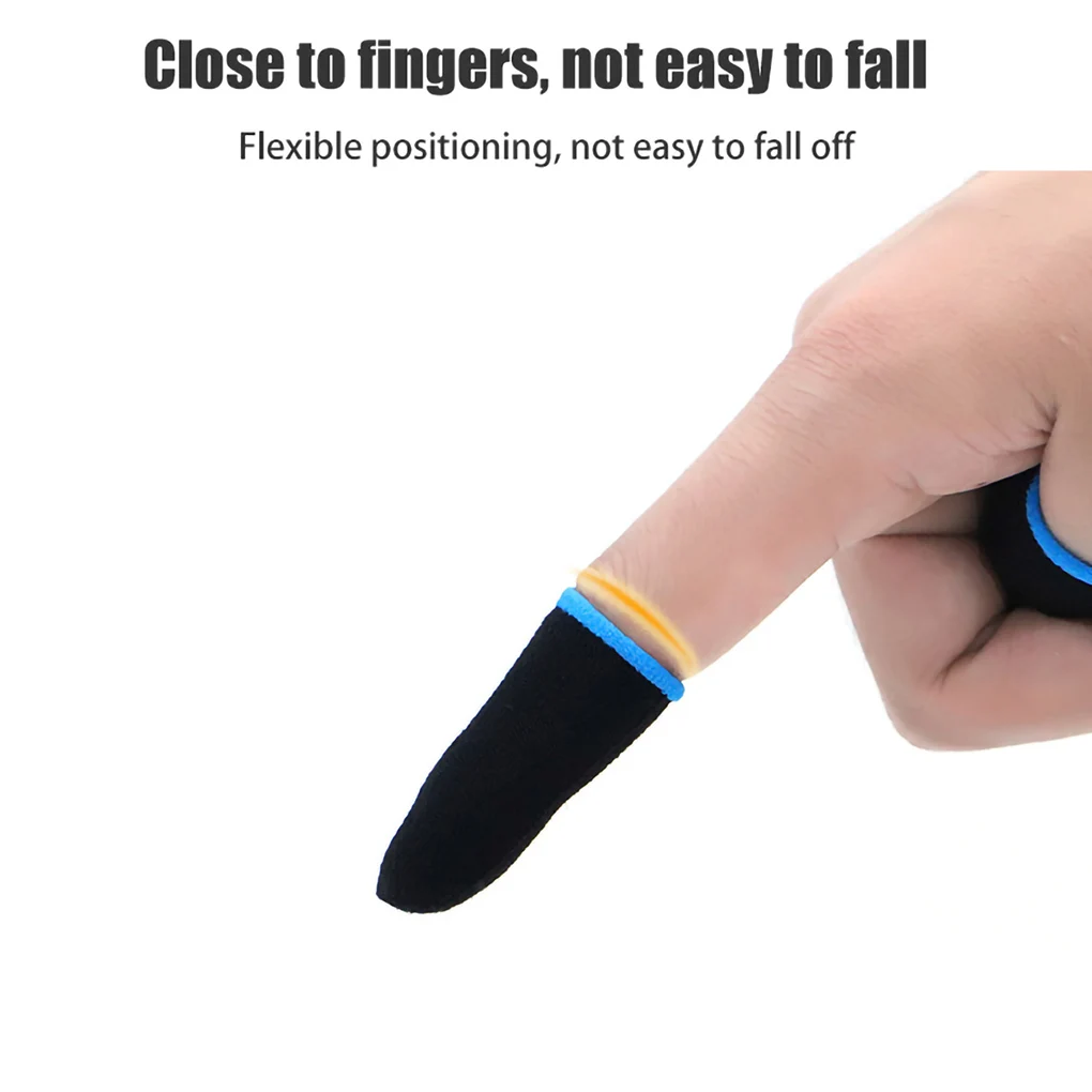 10pcs Mobile Game Fingertip Gloves for Gamer Sweatproof Anti-slip Touch Screen Finger Sleeve Breathable Gaming Fingertip Cover