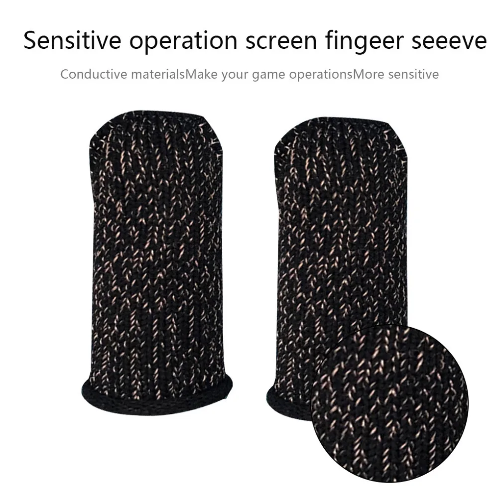 10pcs Mobile Game Fingertip Gloves for Gamer Sweatproof Anti-slip Touch Screen Finger Sleeve Breathable Gaming Fingertip Cover
