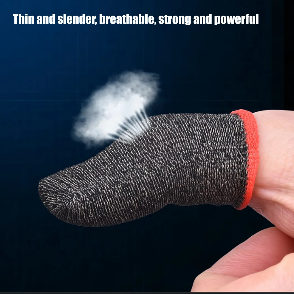 10pcs Mobile Game Fingertip Gloves for Gamer Sweatproof Anti-slip Touch Screen Finger Sleeve Breathable Gaming Fingertip Cover