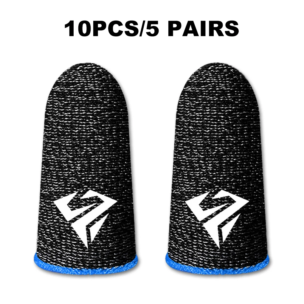10pcs Mobile Game Fingertip Gloves for Gamer Sweatproof Anti-slip Touch Screen Finger Sleeve Breathable Gaming Fingertip Cover