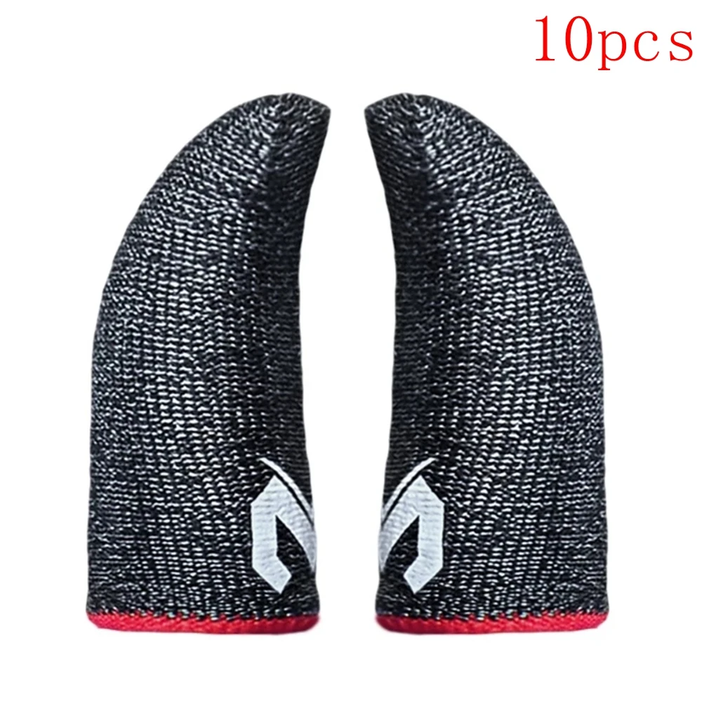 10pcs Mobile Game Fingertip Gloves for Gamer Sweatproof Anti-slip Touch Screen Finger Sleeve Breathable Gaming Fingertip Cover