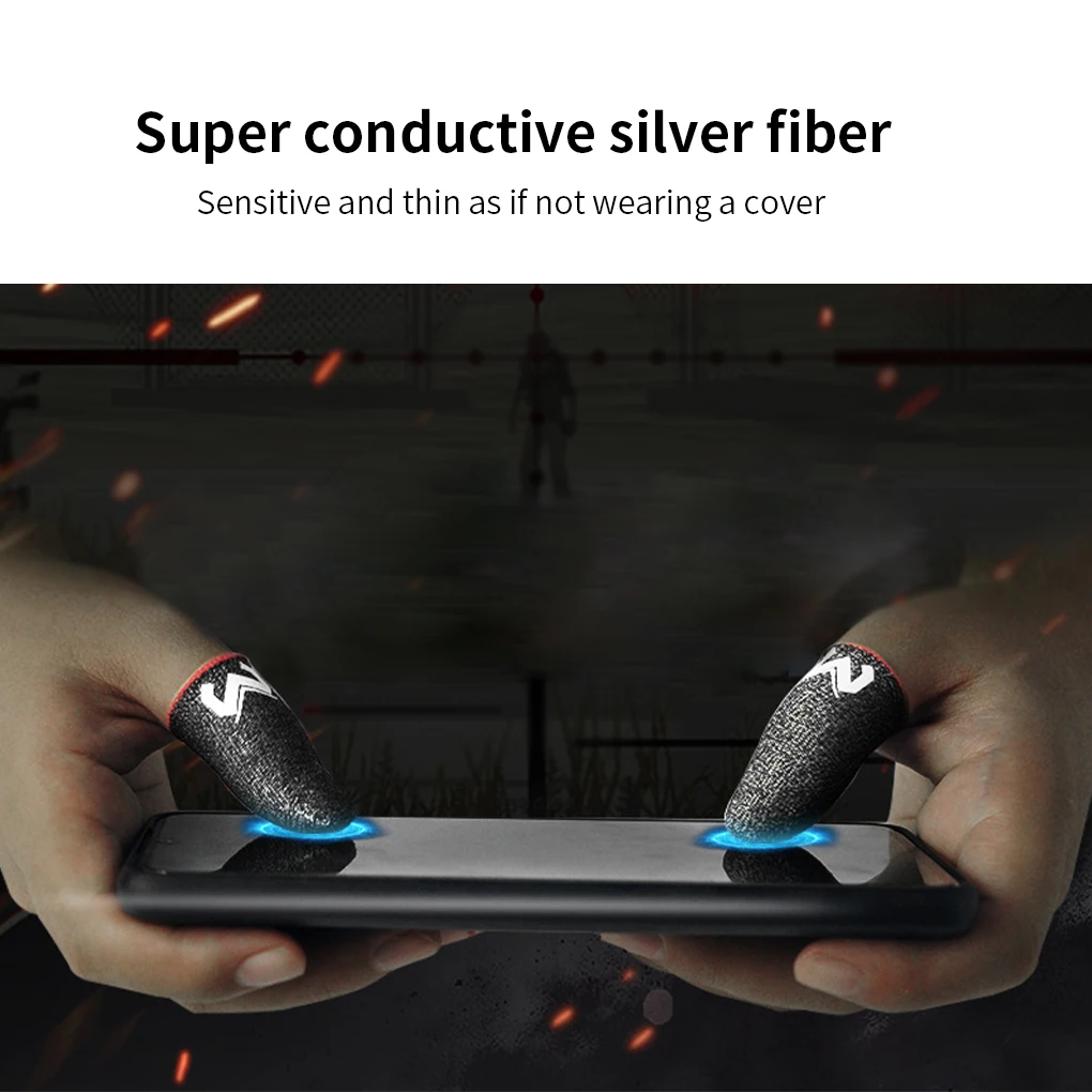 10pcs Mobile Game Fingertip Gloves for Gamer Sweatproof Anti-slip Touch Screen Finger Sleeve Breathable Gaming Fingertip Cover