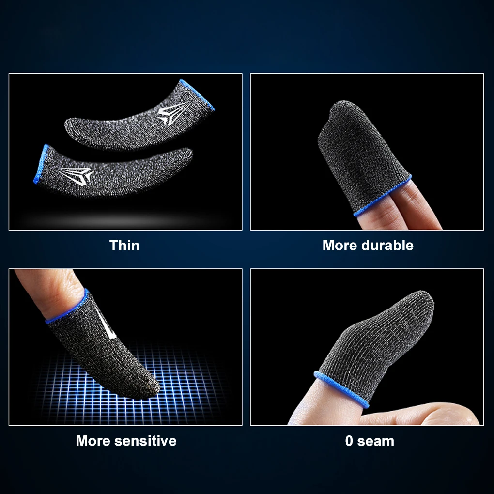 10pcs Mobile Game Fingertip Gloves for Gamer Sweatproof Anti-slip Touch Screen Finger Sleeve Breathable Gaming Fingertip Cover