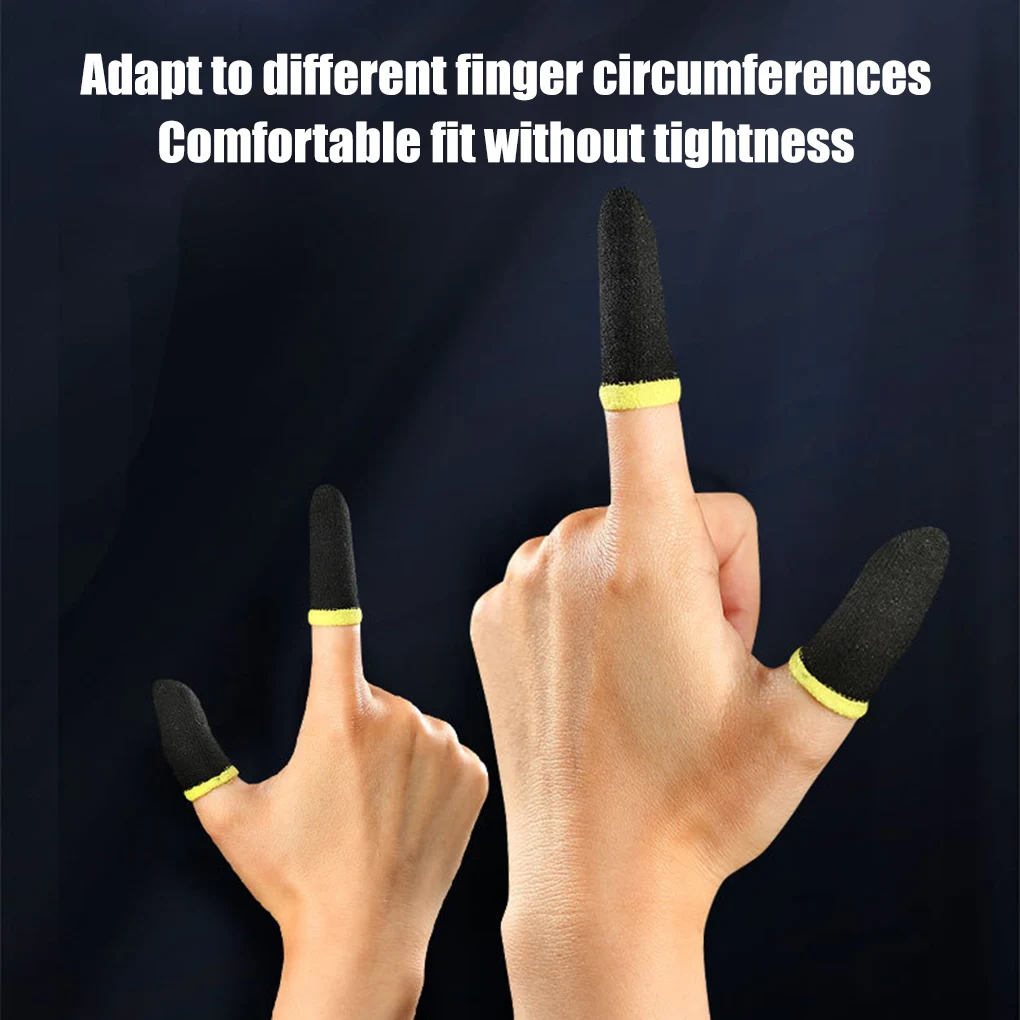 10pcs Mobile Game Fingertip Gloves for Gamer Sweatproof Anti-slip Touch Screen Finger Sleeve Breathable Gaming Fingertip Cover