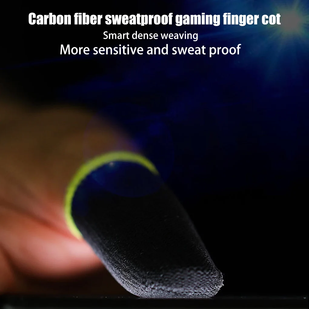 10pcs Mobile Game Fingertip Gloves for Gamer Sweatproof Anti-slip Touch Screen Finger Sleeve Breathable Gaming Fingertip Cover
