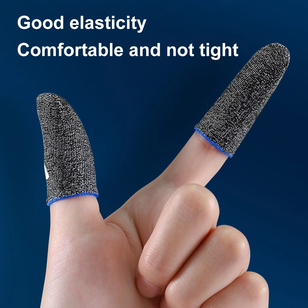 10pcs Mobile Game Fingertip Gloves for Gamer Sweatproof Anti-slip Touch Screen Finger Sleeve Breathable Gaming Fingertip Cover