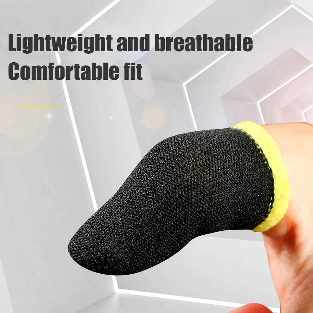 10pcs Mobile Game Fingertip Gloves for Gamer Sweatproof Anti-slip Touch Screen Finger Sleeve Breathable Gaming Fingertip Cover