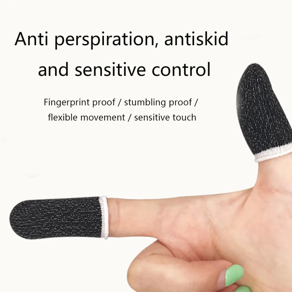 10pcs Mobile Game Fingertip Gloves for Gamer Sweatproof Anti-slip Touch Screen Finger Sleeve Breathable Gaming Fingertip Cover