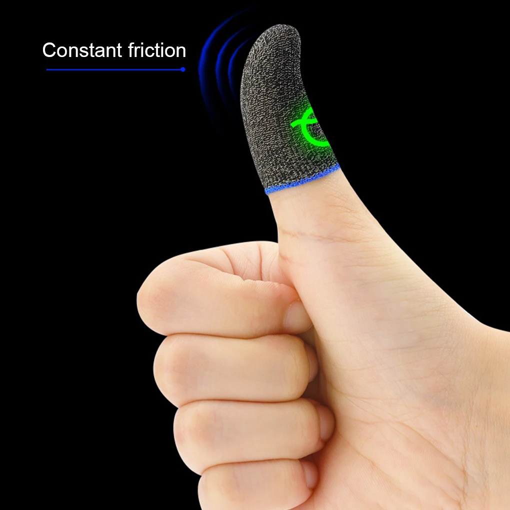 10pcs Mobile Game Fingertip Gloves for Gamer Sweatproof Anti-slip Touch Screen Finger Sleeve Breathable Gaming Fingertip Cover