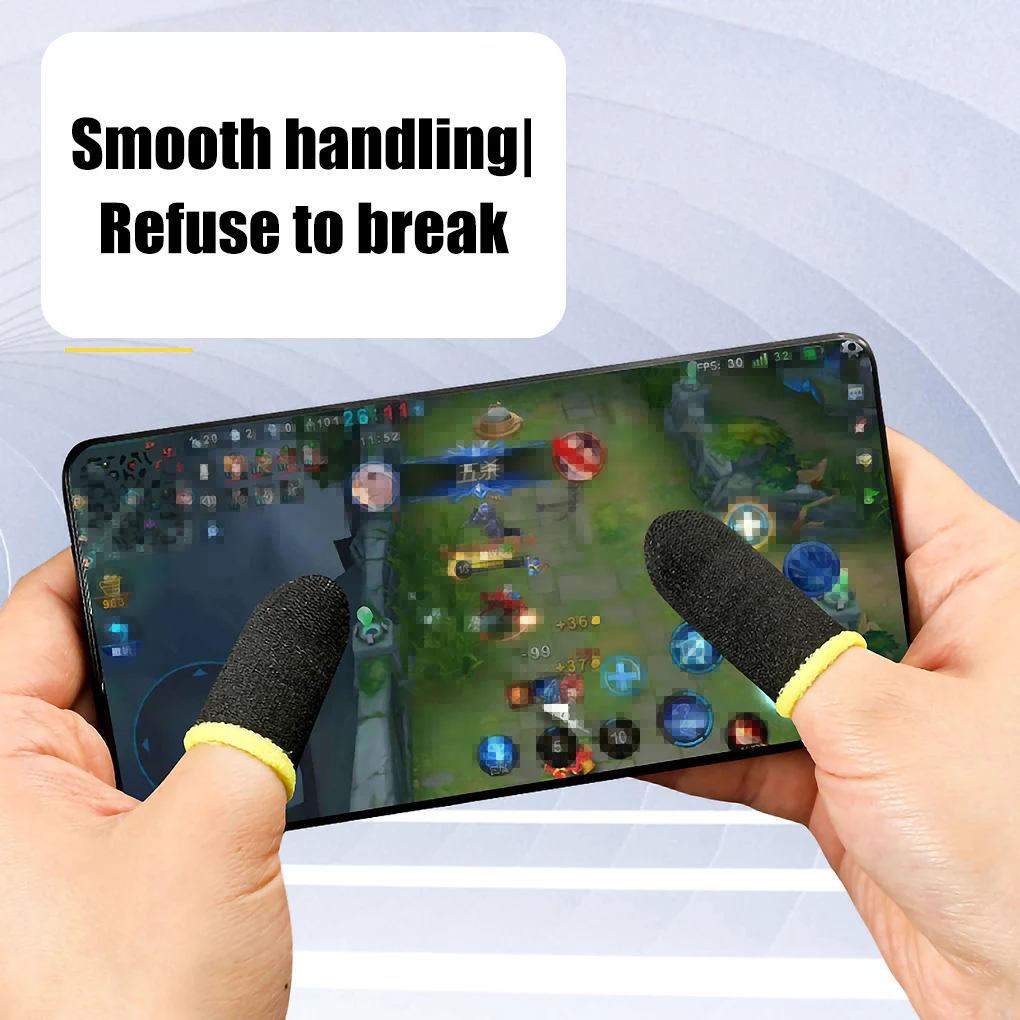 10pcs Mobile Game Fingertip Gloves for Gamer Sweatproof Anti-slip Touch Screen Finger Sleeve Breathable Gaming Fingertip Cover