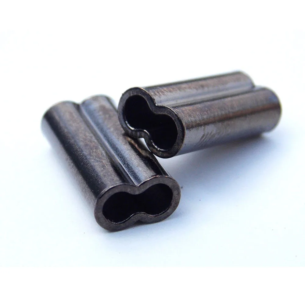 500Pcs/Lot Copper Fishing Crimp Sleeves Double Round Fishing Line Crimping Tube Wire Crimp Connector Accessories 0.8-2.6mm #4