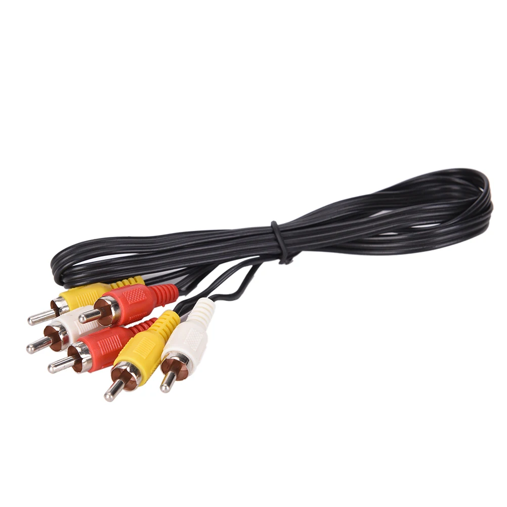 Hot 3 RCA Male to 3 RCA Male Composite Audio Video AV Cable Plug 1M Audio/Video Cables