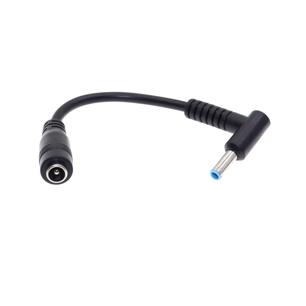 5.5*2.1mm To 4.5*3.0mm DC Power Charger Converter Adapter Right Angle Cable For HP Dell Blue Tips