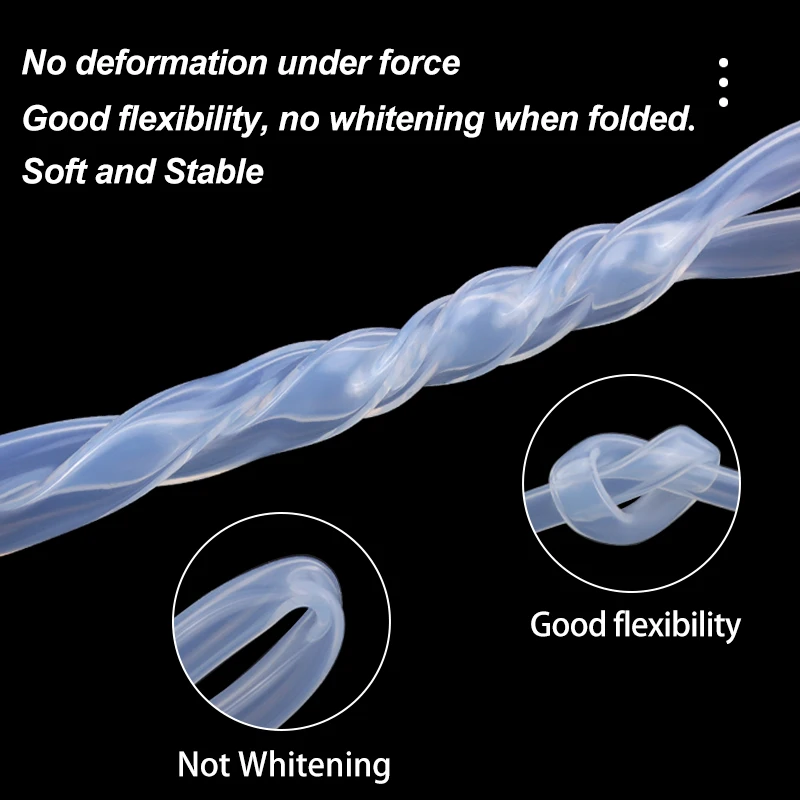 1M/5M Flexible Silicone Tubing ID 0.5 1 2 2.5 3 4 5 6 7 8 9 10 11 12mm Nontoxic Transparent Food Grade Soft Drink Tube Pipe