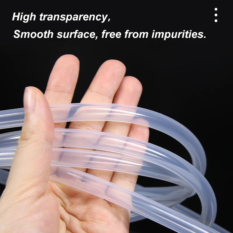 1M/5M Flexible Silicone Tubing ID 0.5 1 2 2.5 3 4 5 6 7 8 9 10 11 12mm Nontoxic Transparent Food Grade Soft Drink Tube Pipe