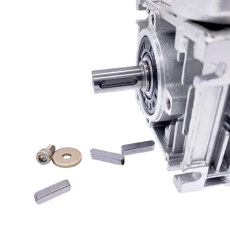 1PCS NMRV Worm Gear Reducer Keyway Shaft Single Output 14mm RV030 GearBox Double Output Shaft