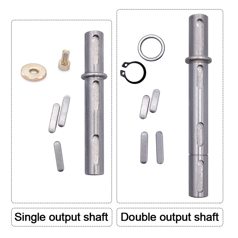 1PCS NMRV Worm Gear Reducer Keyway Shaft Single Output 14mm RV030 GearBox Double Output Shaft