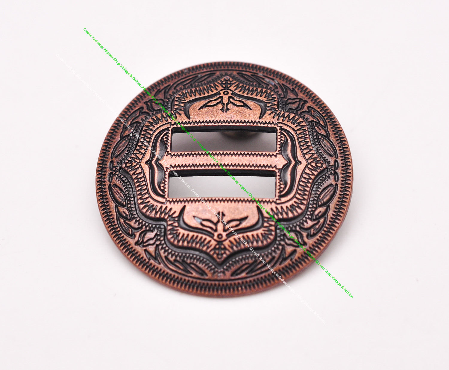 6X Western Cowboy Gold Sliver Saddles Tack Headstall Bridle Leathercraft Belt Hatband Slotted Conchos Buckle 1-1/4"