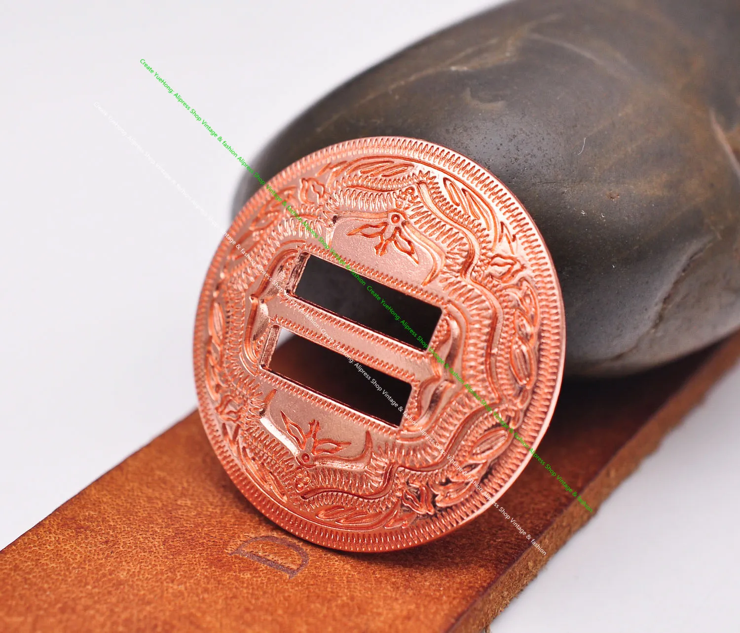 6X Western Cowboy Gold Sliver Saddles Tack Headstall Bridle Leathercraft Belt Hatband Slotted Conchos Buckle 1-1/4"