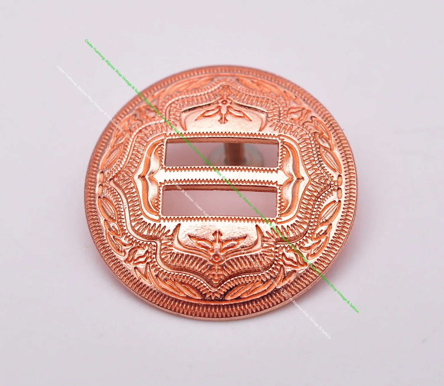 6X Western Cowboy Gold Sliver Saddles Tack Headstall Bridle Leathercraft Belt Hatband Slotted Conchos Buckle 1-1/4"