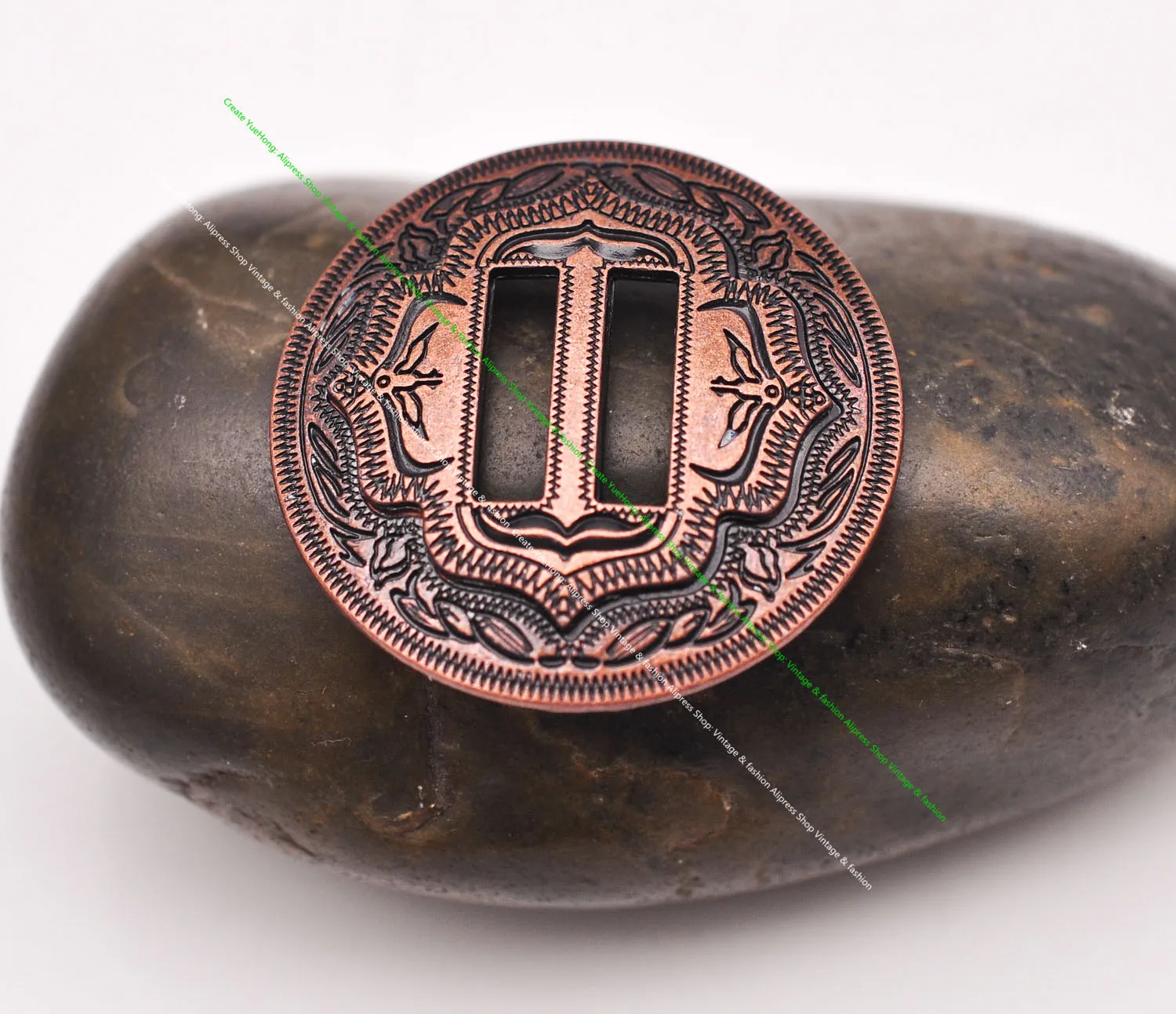 6X Western Cowboy Gold Sliver Saddles Tack Headstall Bridle Leathercraft Belt Hatband Slotted Conchos Buckle 1-1/4"