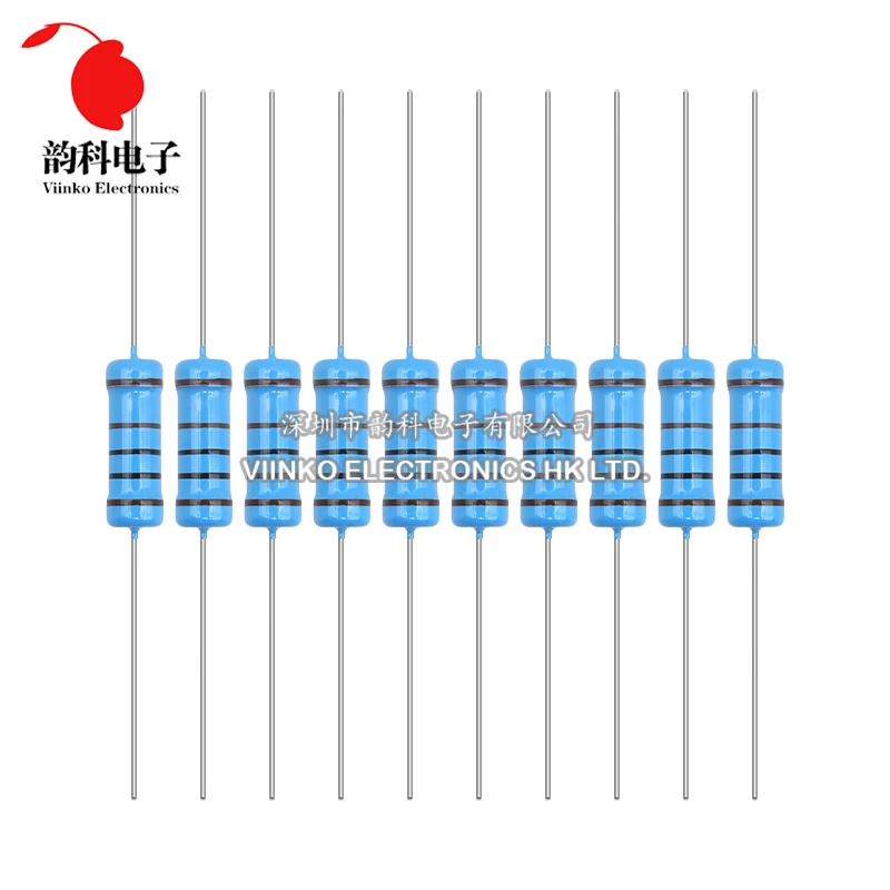 10pcs 3W Metal Film Resistor 1% 0.1R - 2.2M 2.2 10 100 150 220 270 330 470 1K 2.2K 4.7K 10K 15K 22K 47K 100K 220K 470K 1M ohm