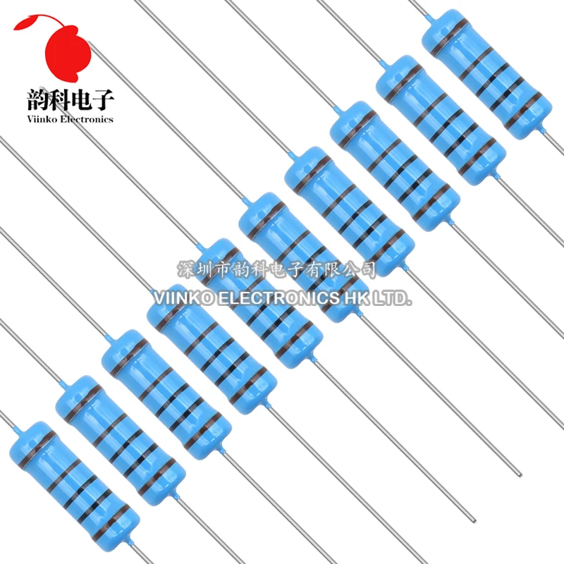 10pcs 3W Metal Film Resistor 1% 0.1R - 2.2M 2.2 10 100 150 220 270 330 470 1K 2.2K 4.7K 10K 15K 22K 47K 100K 220K 470K 1M ohm