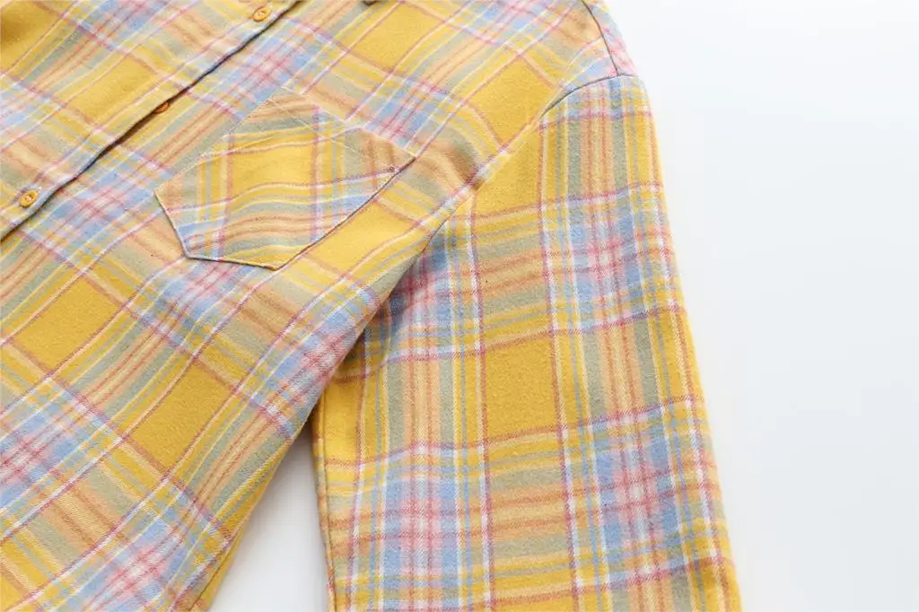 Elegant Design Style Plaid Shirt Women 2026 New Spring Autumn Casual Womens Blouses and Tops Ladies Loose Long Sleeve Blouse