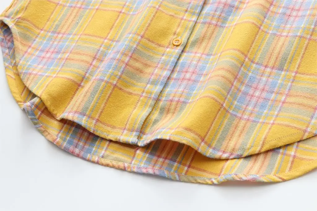Elegant Design Style Plaid Shirt Women 2026 New Spring Autumn Casual Womens Blouses and Tops Ladies Loose Long Sleeve Blouse