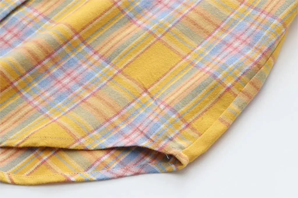 Elegant Design Style Plaid Shirt Women 2026 New Spring Autumn Casual Womens Blouses and Tops Ladies Loose Long Sleeve Blouse