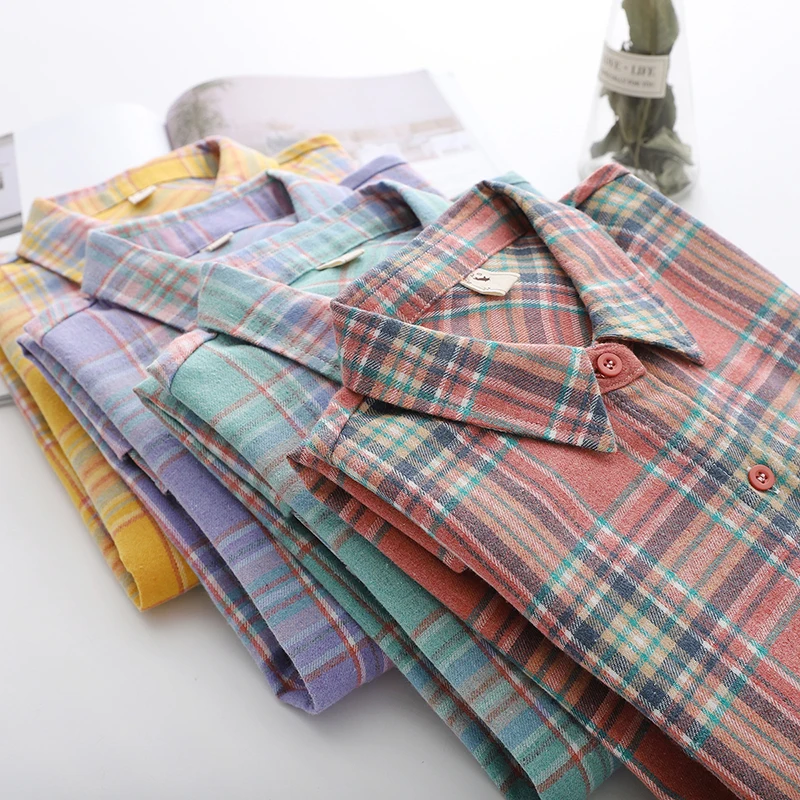 Elegant Design Style Plaid Shirt Women 2026 New Spring Autumn Casual Womens Blouses and Tops Ladies Loose Long Sleeve Blouse