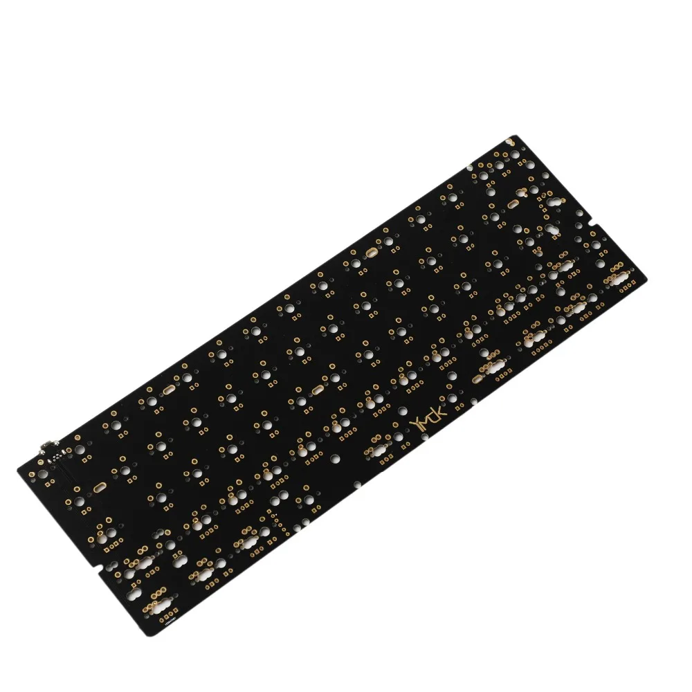 60- QMK VIA Kit 61 64 Rosewood Wooden Case PCB Wrist Rest Plate Kit For MX Mechanical Keyboard Poker Faceu 60 GH60 GK61 GK61X