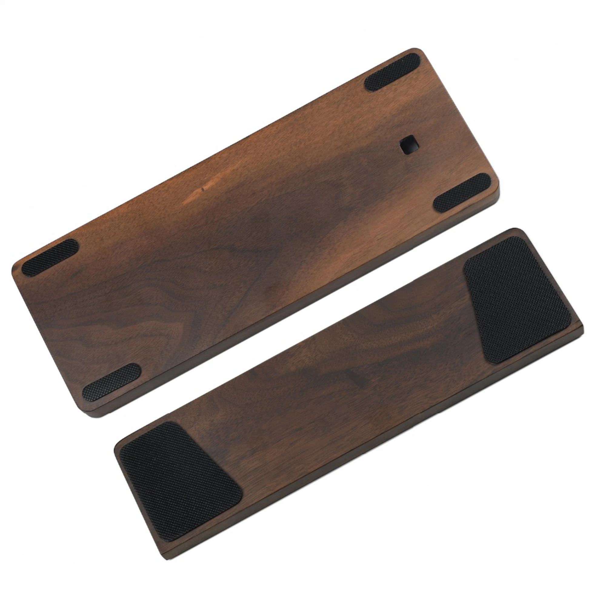 60- QMK VIA Kit 61 64 Rosewood Wooden Case PCB Wrist Rest Plate Kit For MX Mechanical Keyboard Poker Faceu 60 GH60 GK61 GK61X
