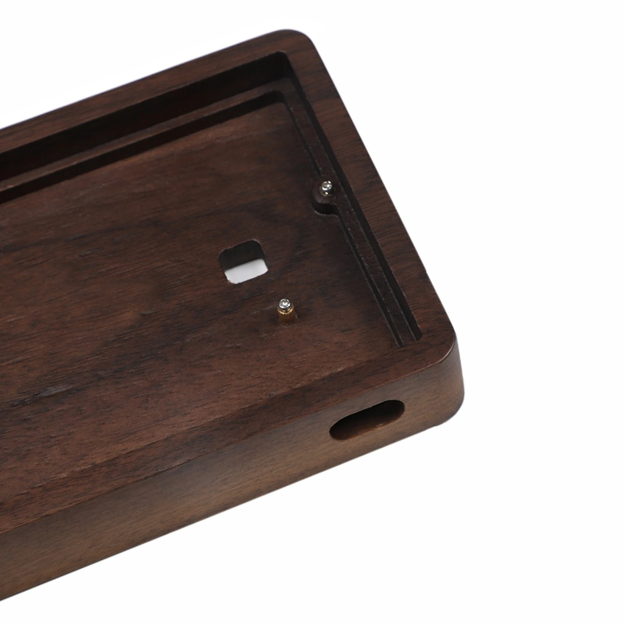 60- QMK VIA Kit 61 64 Rosewood Wooden Case PCB Wrist Rest Plate Kit For MX Mechanical Keyboard Poker Faceu 60 GH60 GK61 GK61X