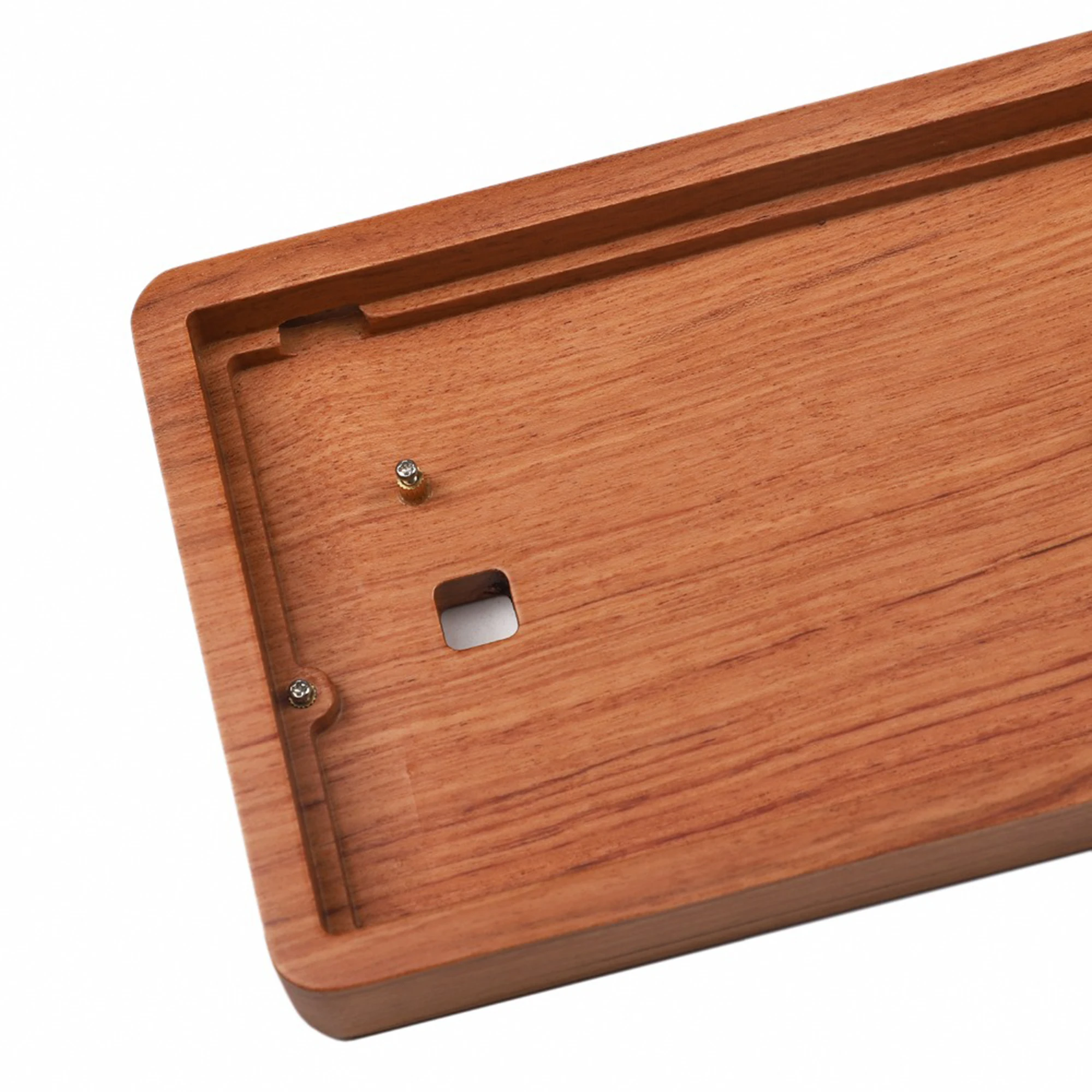 60- QMK VIA Kit 61 64 Rosewood Wooden Case PCB Wrist Rest Plate Kit For MX Mechanical Keyboard Poker Faceu 60 GH60 GK61 GK61X