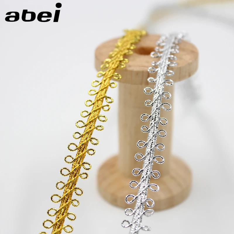 10Yards/lot Gold Silver Optional Lace Ribbon Cosplay Costume Performance Stage Decoratiove Lace DIY Headwear Accessories