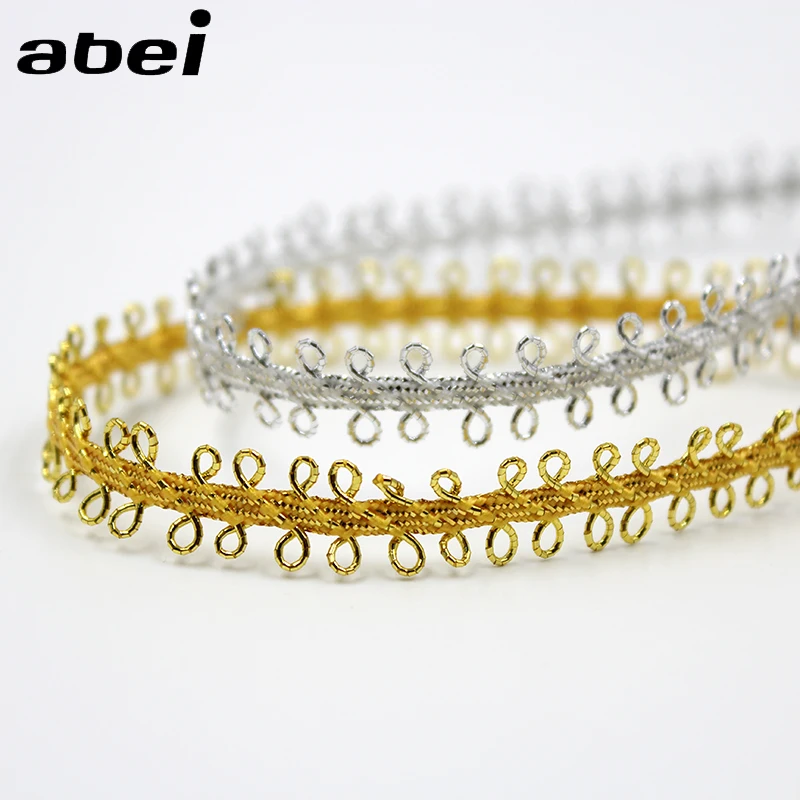 10Yards/lot Gold Silver Optional Lace Ribbon Cosplay Costume Performance Stage Decoratiove Lace DIY Headwear Accessories