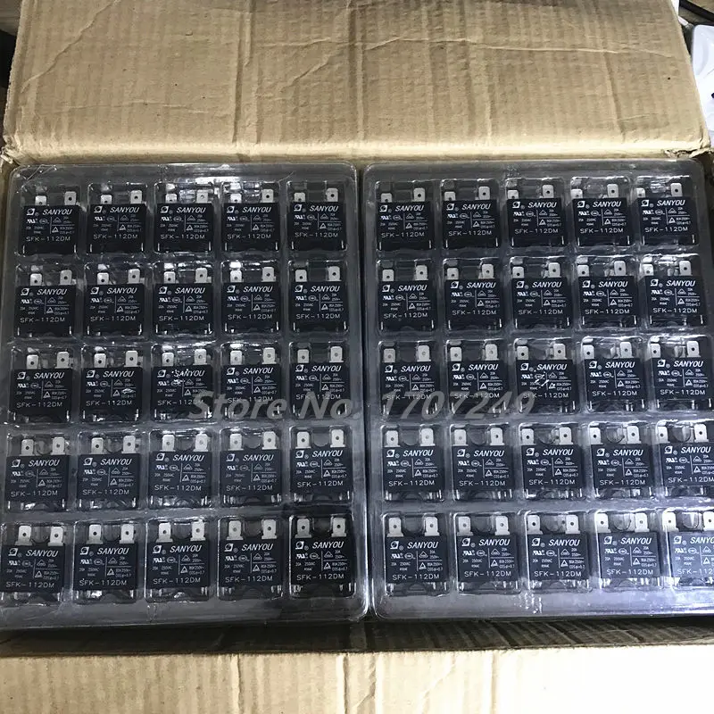 Free shipping 10Pcs/lot 100% New Original SANYOU relay SFK 112DM SFK-112DM 12V 20A 250VAC 4Pin Air conditioner relay Power Relay